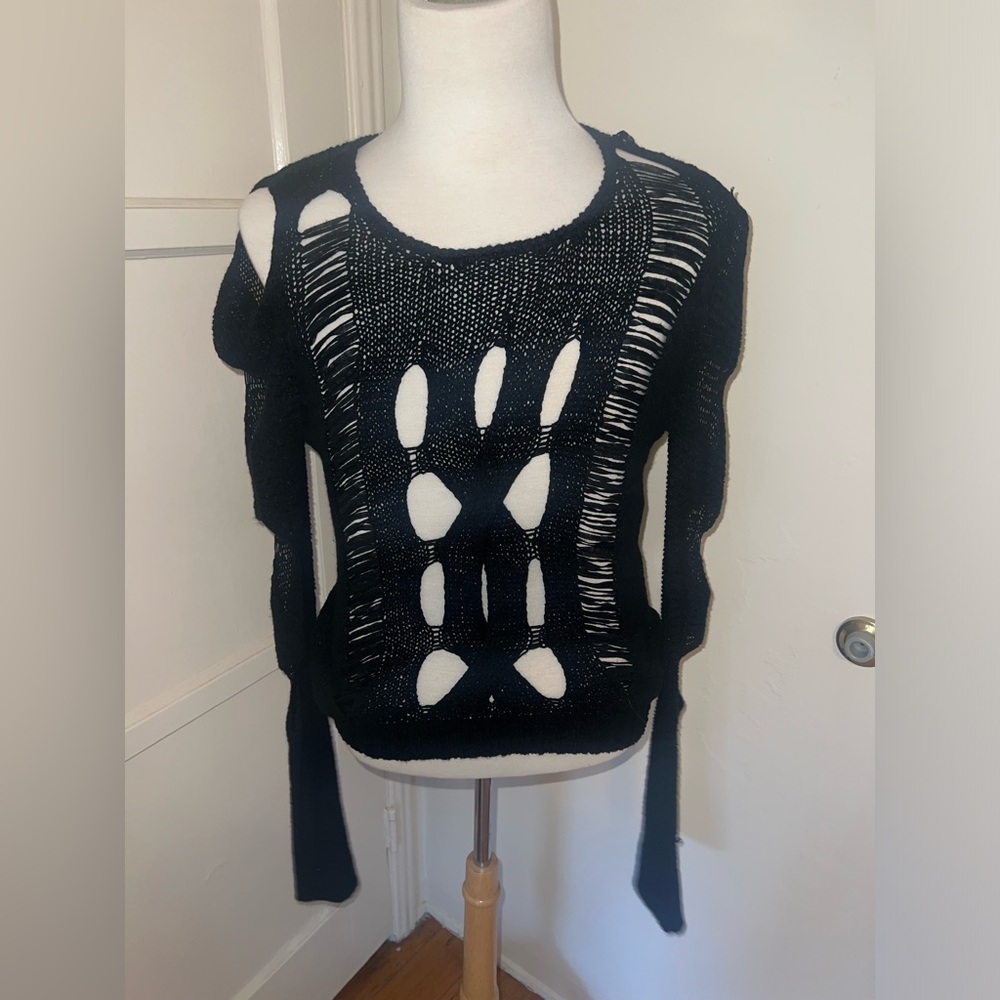 Black knit sweater